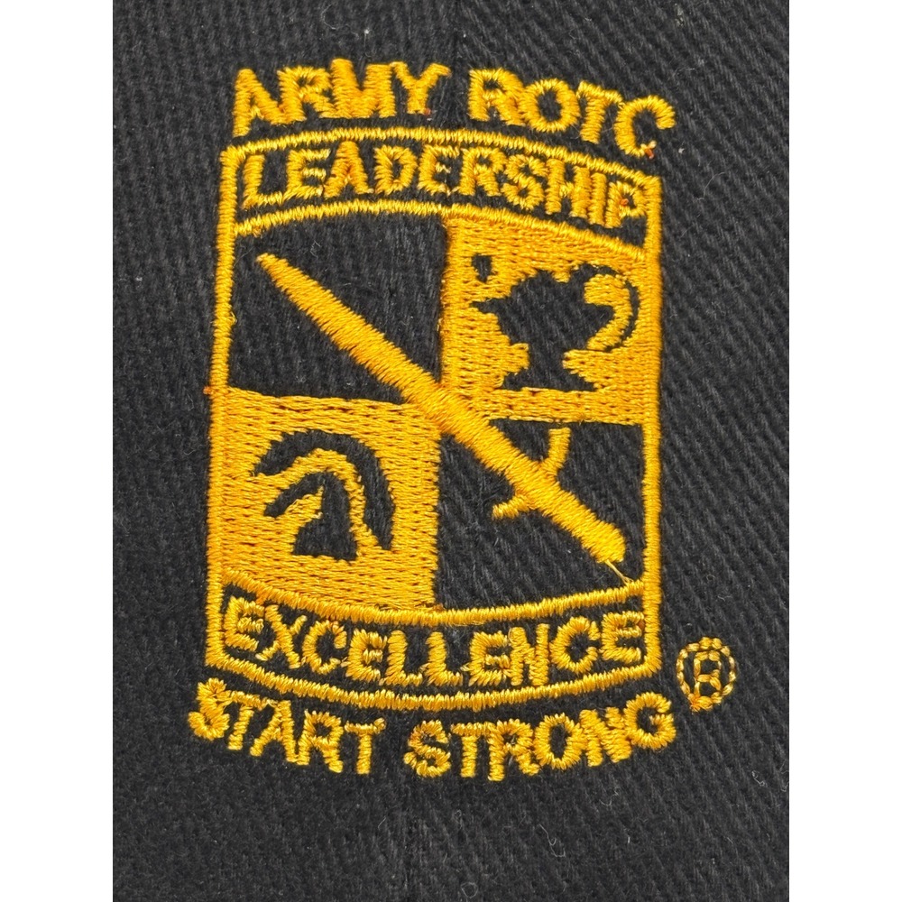 Army ROTC Leadership Excellence Start Strong Black Adjustable Hat Cap Military - Picture 5 of 8